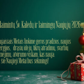 Palaimintų Šventų Kalėdų ir laimingų Naujųjų 2026 metų!!!