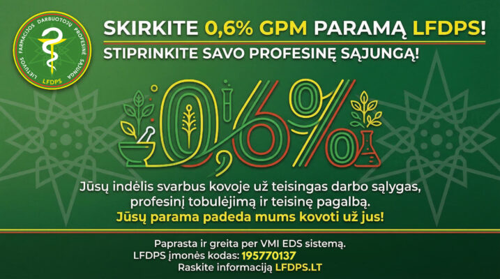 Skirkite 0,6% GPM paramą LFDPS